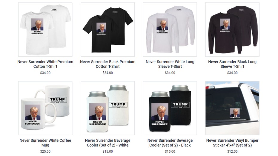 Trump merch with mugshot