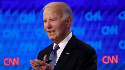 U.S. President Joe Biden delivers remarks during the CNN Presidential Debate at the CNN Studios on June 27, 2024 in Atlanta, Georgia. President Biden and Republican presidential candidate, former U.S. President Donald Trump are facing off in the first presidential debate of the 2024 campaign. 