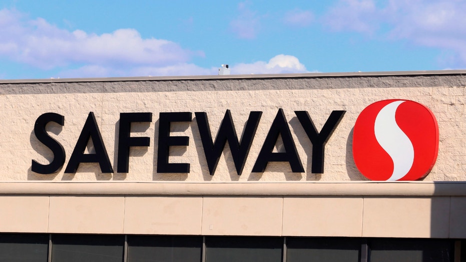 Safeway sign on building