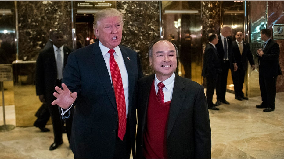 Trump and SoftBank CEO at Trump Tower
