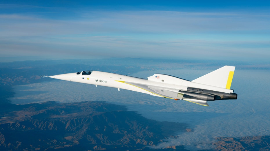 Boom Supersonic's XB-1 aircraft during a test flight.
