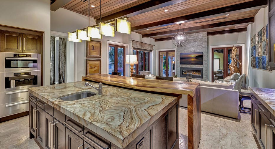 A view of the kitchen in the nearly $29 million home